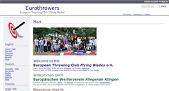 Desktop Screenshot of eurothrowers.org